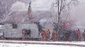 Fire on Spruce Street