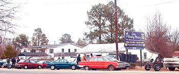 Cars in street