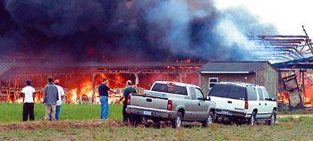 Fire on NC 55