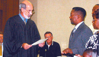 Swearing in Don Chatman