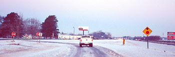 US 70 E with snow