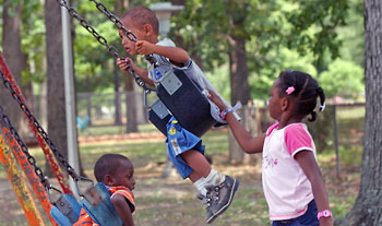 Herman Park swings