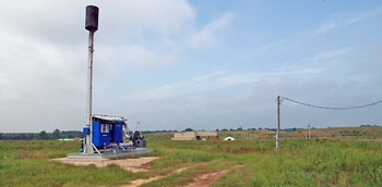 Methane removal system at Wayne County landfill