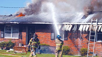 House fire at Scott Circle