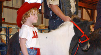 Emily Dunn at the pony and mule show