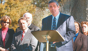 Rev. Dr. Rick Cason at Baby Jane Doe's funeral