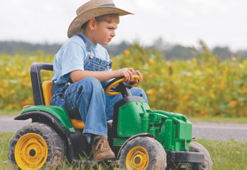 Tyler Brock on tractor