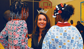 Miss North Carolina, Jessica Jacobs, at North Drive Elementary