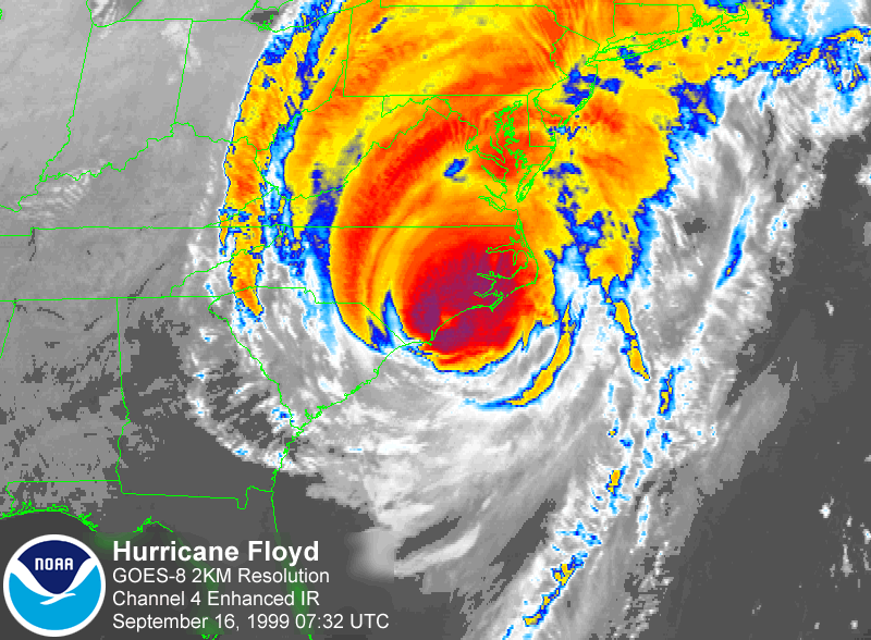 1999 Hurricane Floyd animation