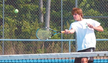 North Lenoir junior Alex Mills at the NCHSAA Class 2-A dual-team playoffs