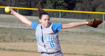 Norwayne Middle School softball pitcher Autumn Pittman